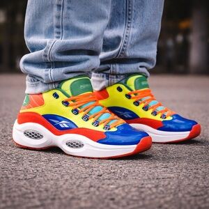 Reebok Classics Question Mid Color Explosion Allen Inversion Sneakers Size 6.5